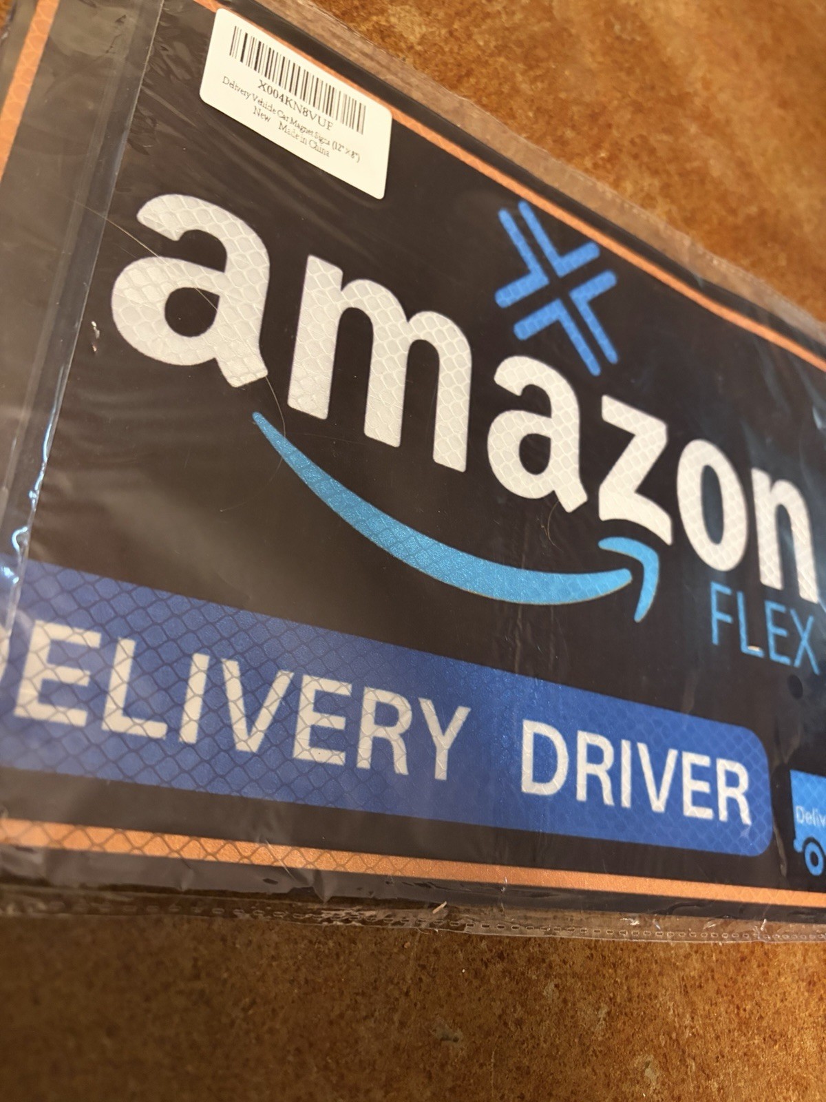 Reflective Amazon Flex Delivery Driver Magnetic Car Signs (2 Magnets)
