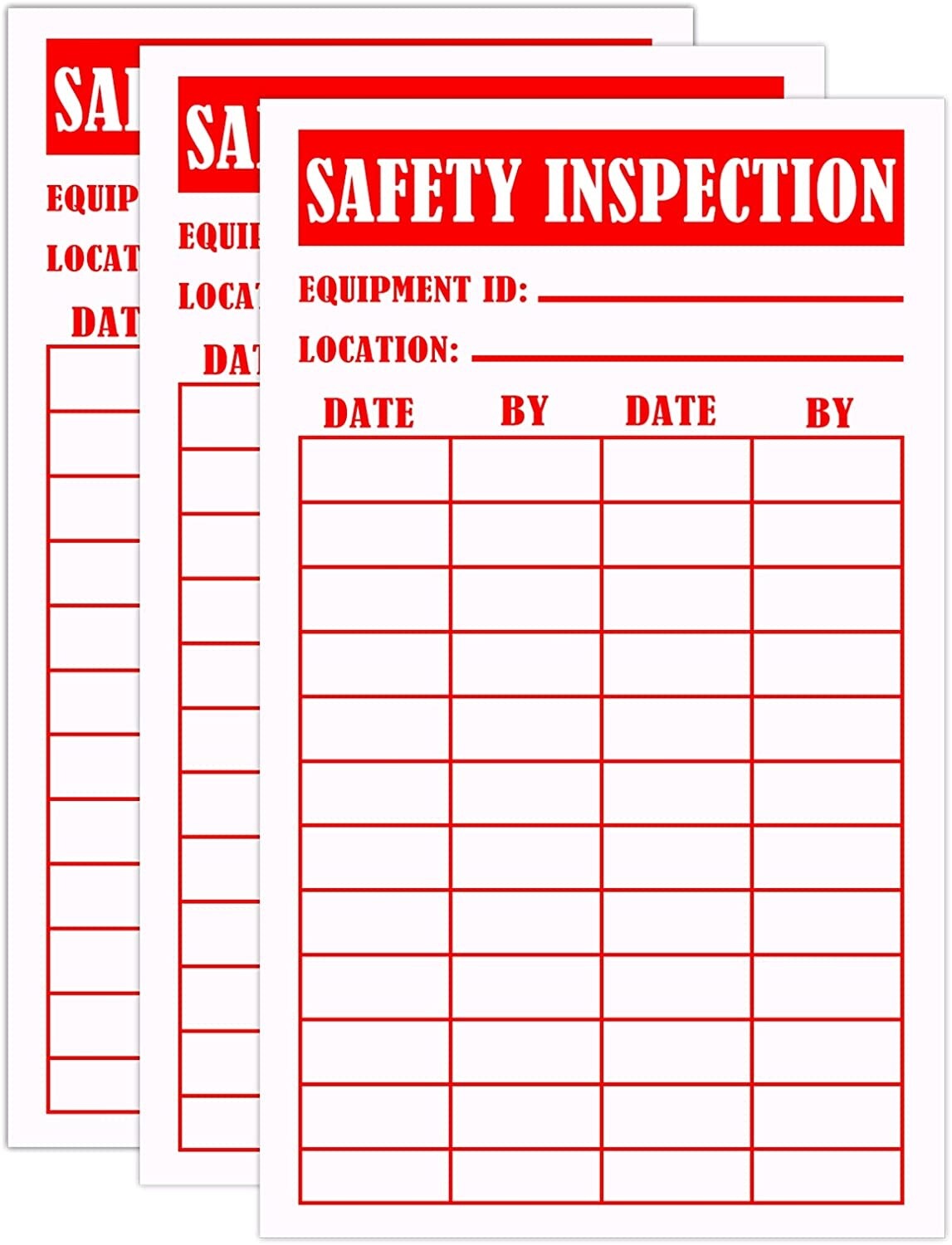 🔥🧯10-5″X 3″ VINYL ADHESIVE SAFETY INSPECTION TAGS FIRE EXTINGUISHER/MACHENRY