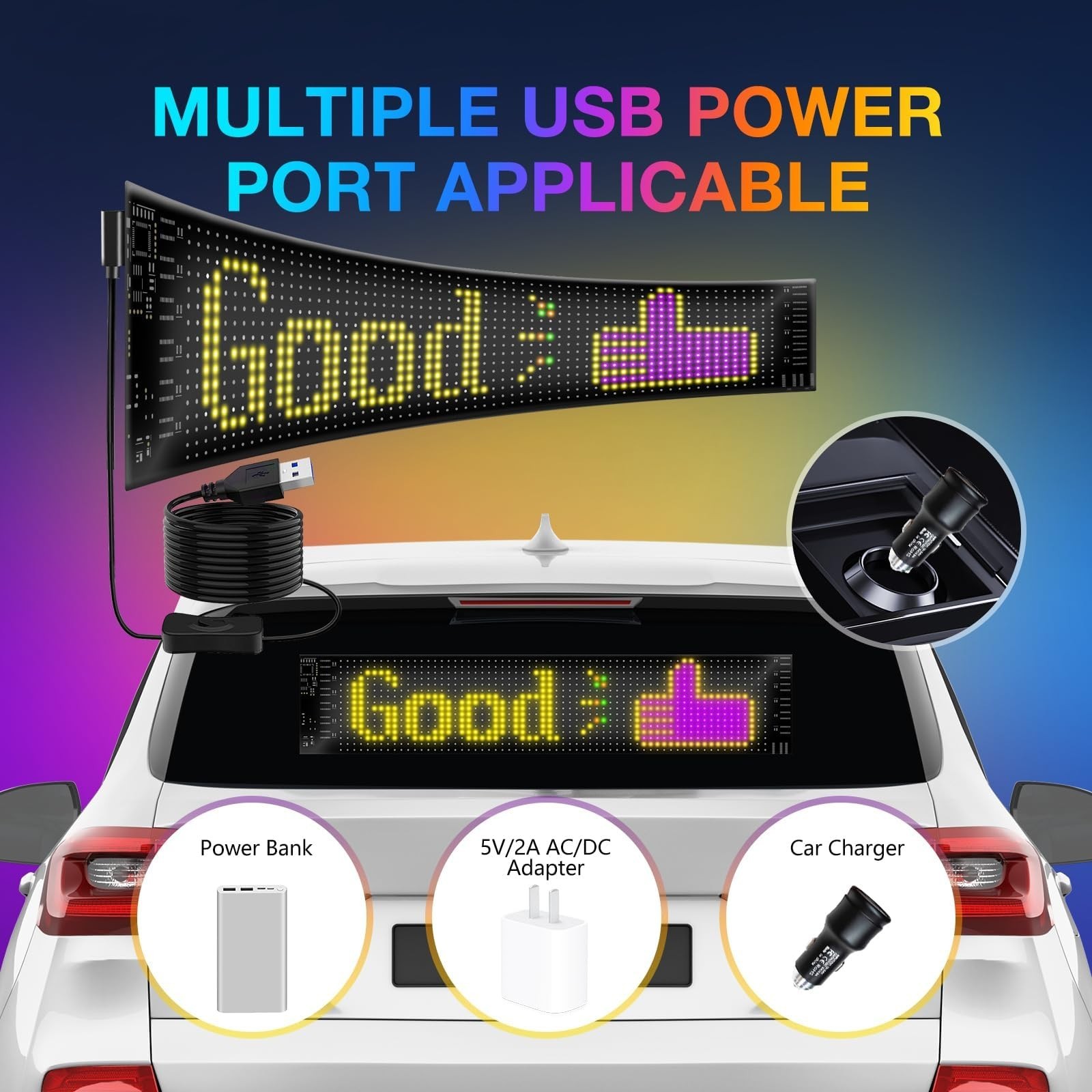 Programmable LED Scrolling Sign – Customizable RGB Matrix Display with Bluetooth