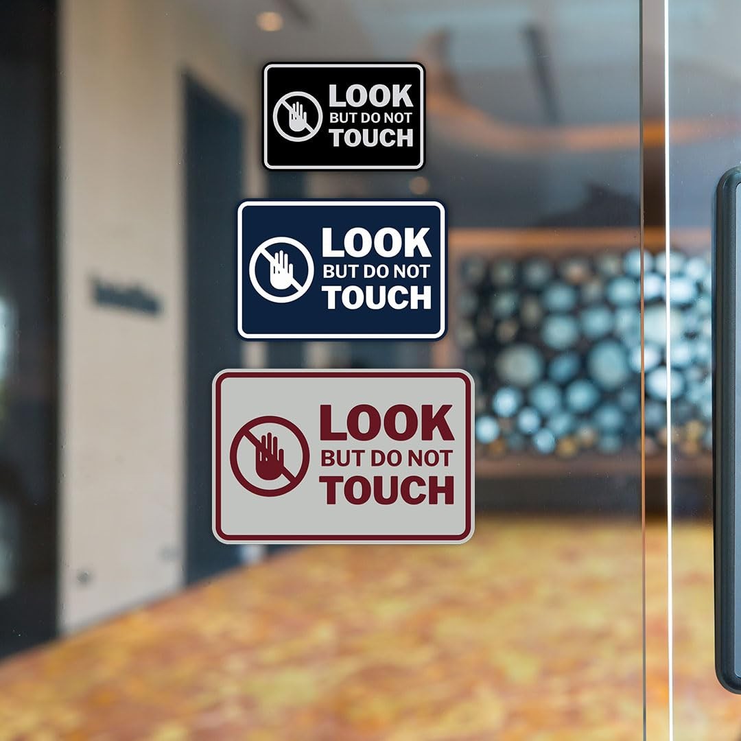 Classic Framed Look, But Do Not Touch Sign Black – Small