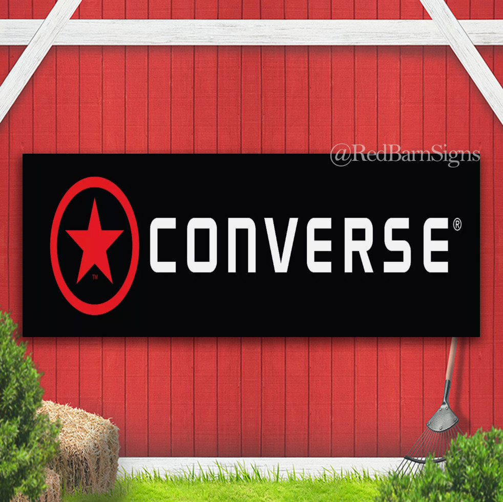 For CONVERSE Brand Exposure Vinyl Banner Sign Shoe Store Shop Branding Display