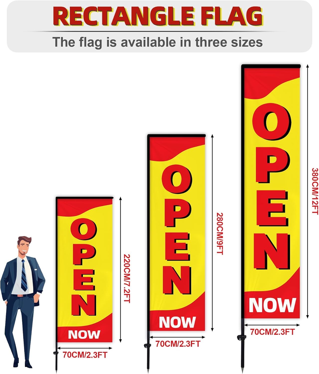 Custom Advertising Rectangle Feather Flag Personal Only Flag Business Outside
