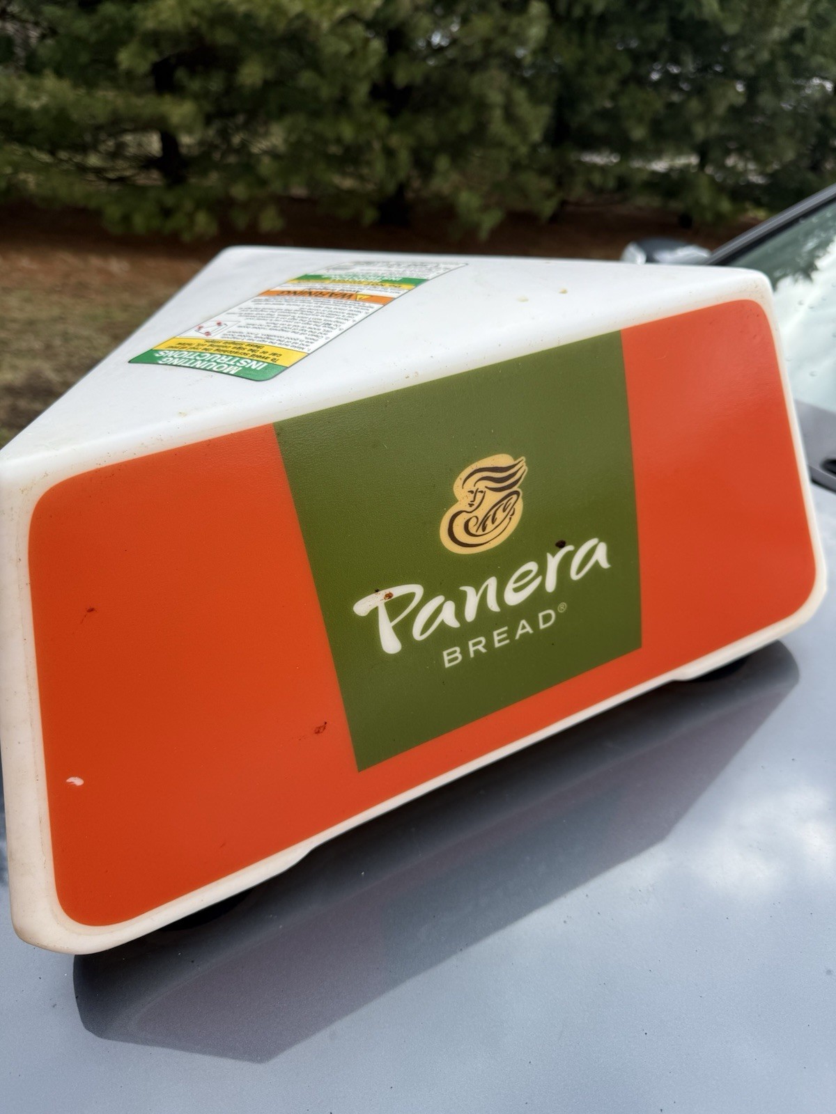 PANERA BREAD DELIVERY MAGNETIC CAR ROOF ADVERTISING SIGN HTH SIGN – untested