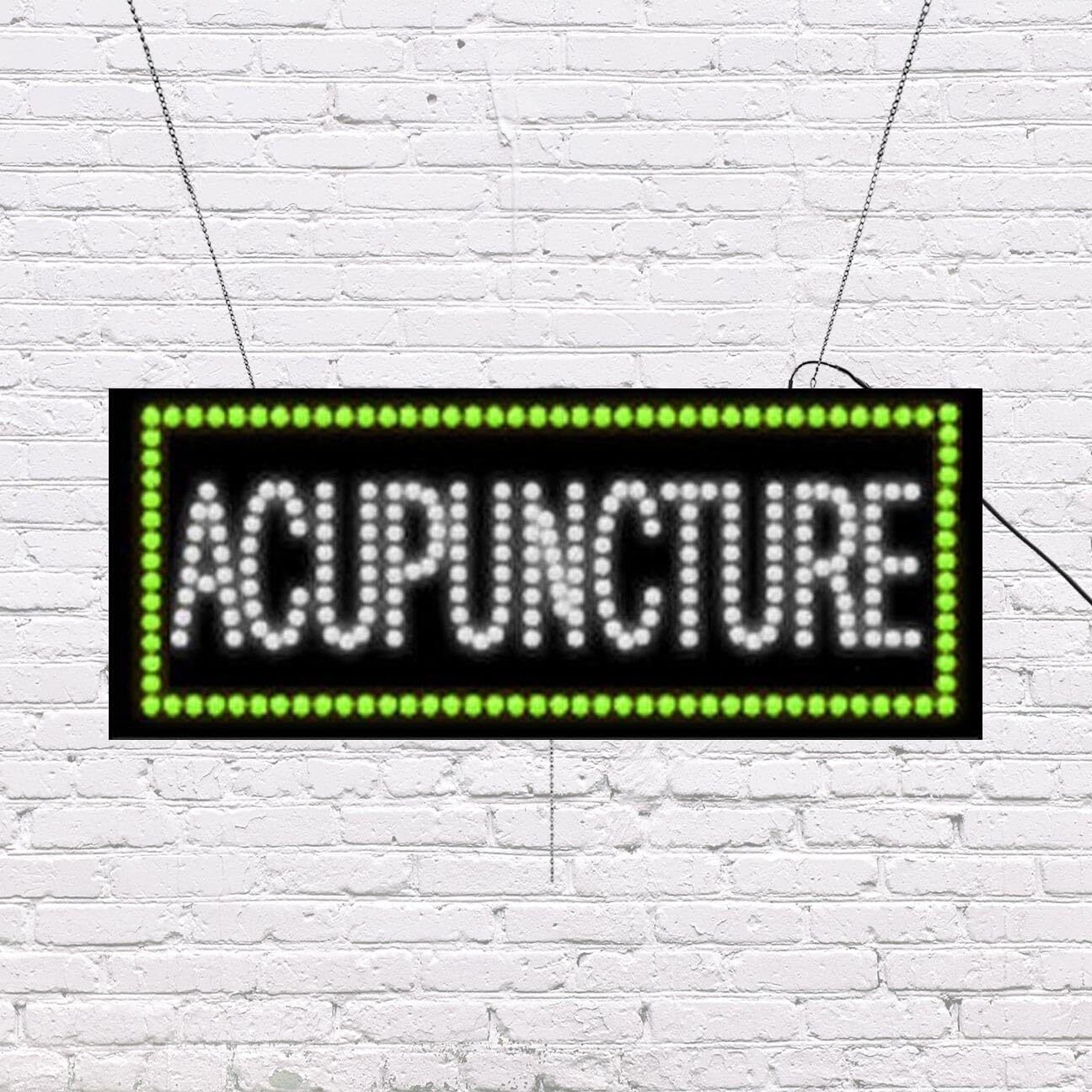 LED Acupuncture | Light-up Sign | 27″W x 11″H x 1″D