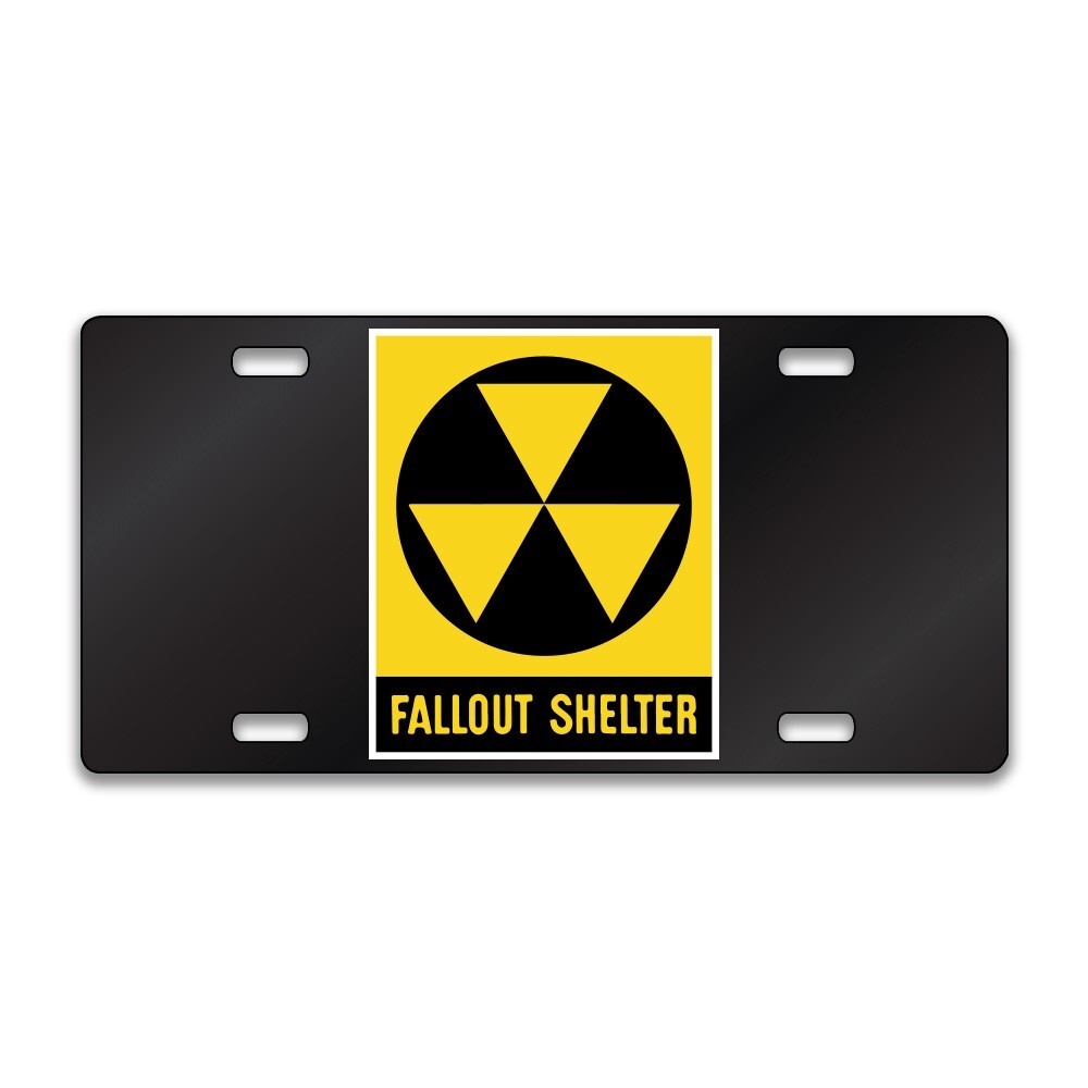 Fallout Shelter Funny Chrome or Black Acrylic License Plate CUSTOM LP0230