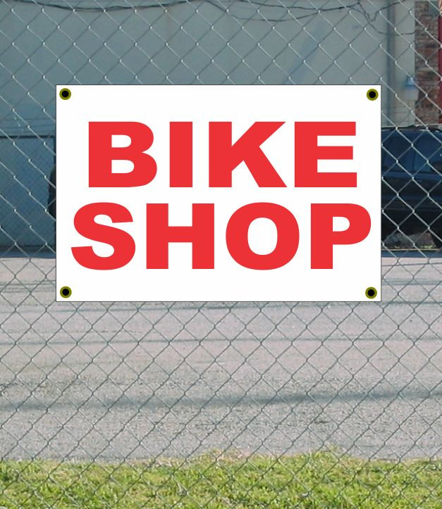 2×3 BIKE SHOP Red & White Banner Sign NEW Discount Size & Price
