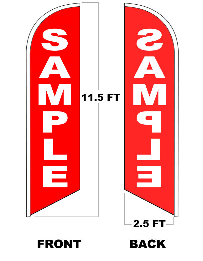 WE FINANCE – Windless Swooper Flag 2.5×11.5 Feet Tall Feather Banner Sign USA bb