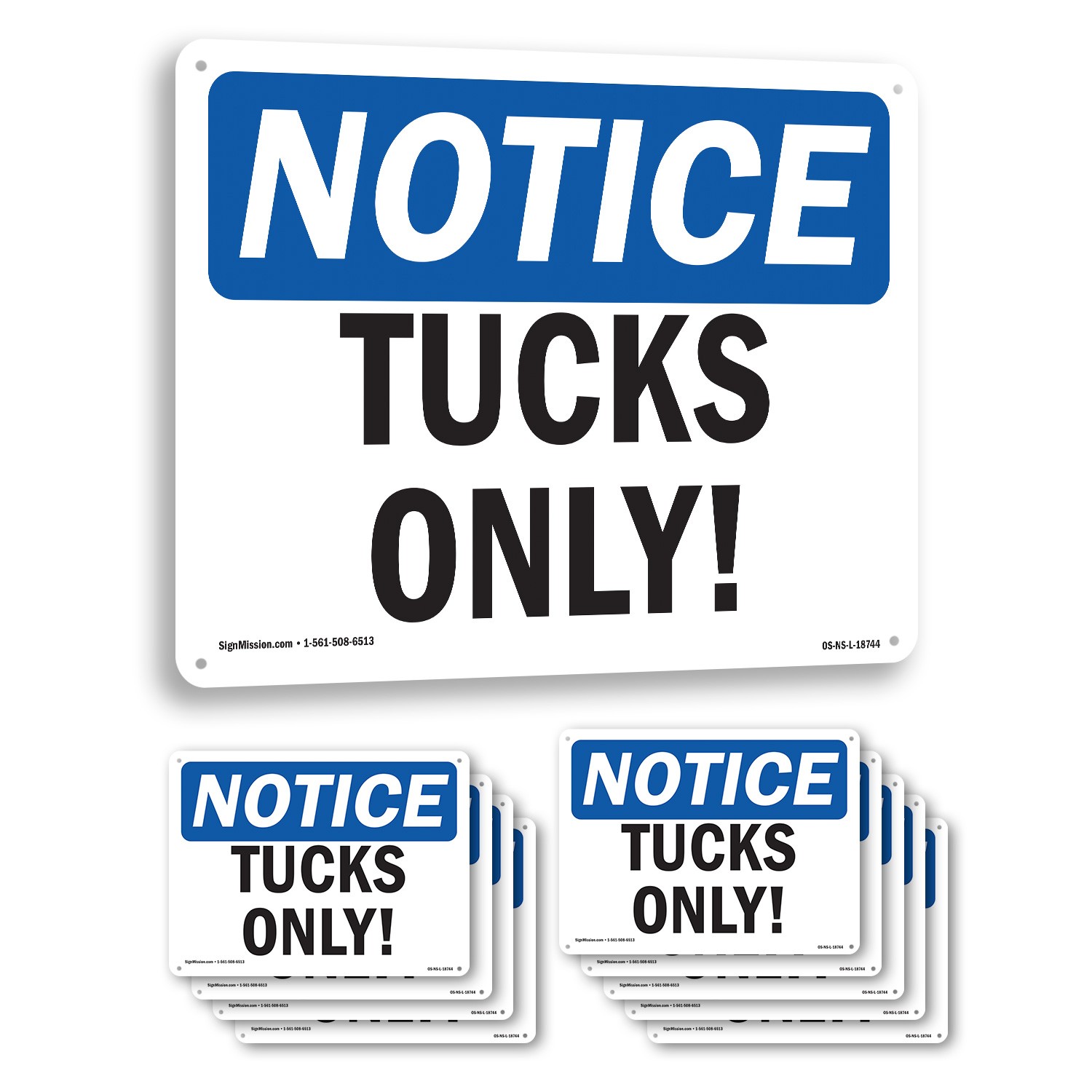 Trucks Only! OSHA Notice Sign Metal, Plastic, Or Decal – 5 or 10 Pack