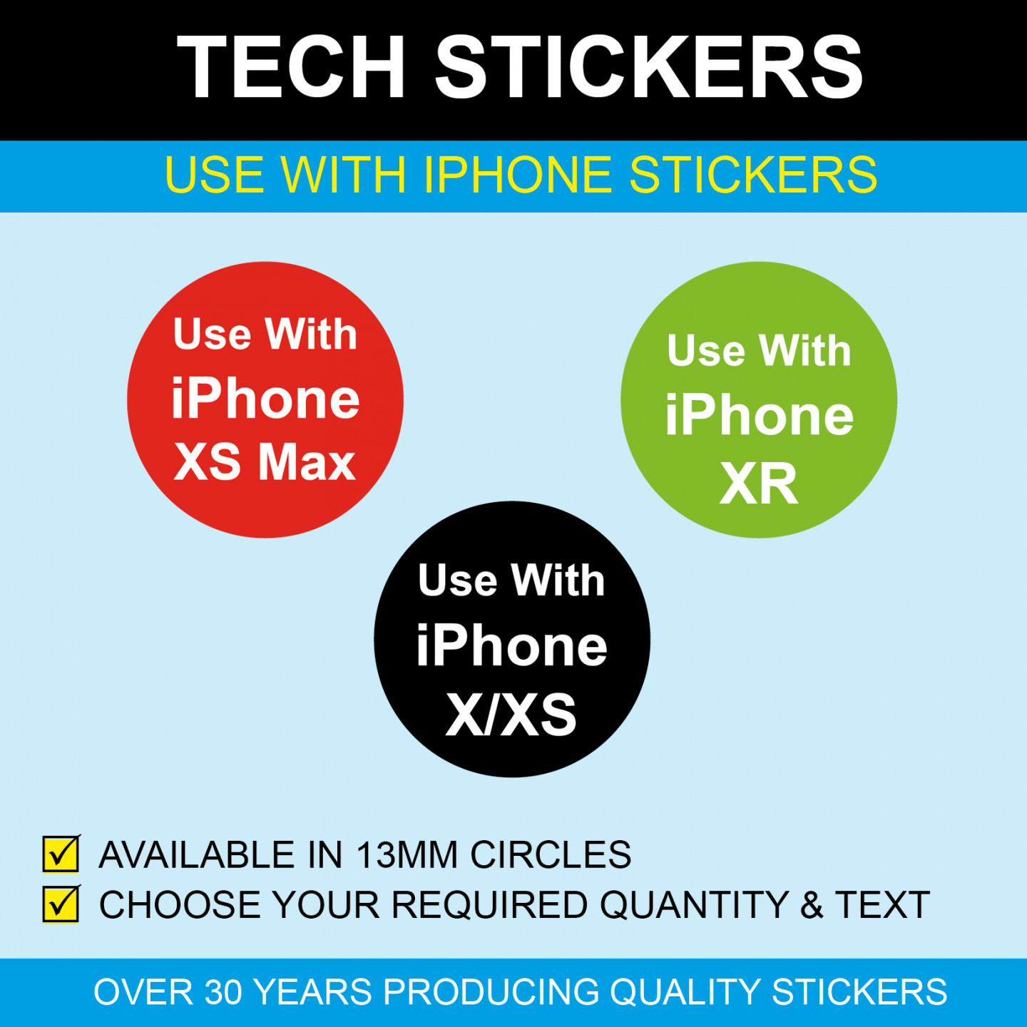 Use With iPhone Stickers XS Max, XR, X/xs