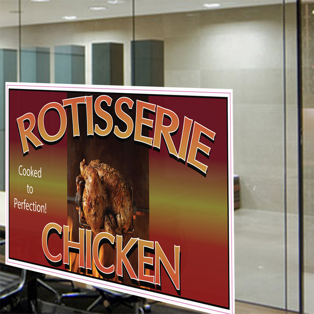 Decal Stickers Rotisserie Chicken Restaurant Cafe Bar Vinyl Store Sign Label
