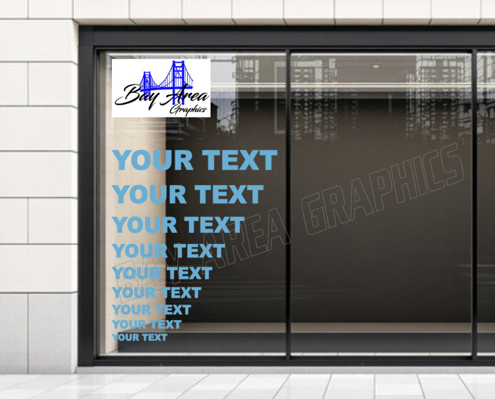 Vinyl Lettering Window Decal Personalized Storefront Business Sign