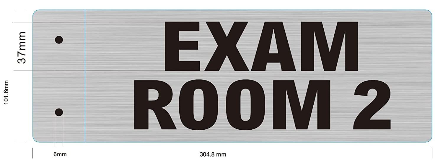 EXAM Room 2 Sign -Two-Sided/Double Sided Projecting, Corridor-REF24-1027