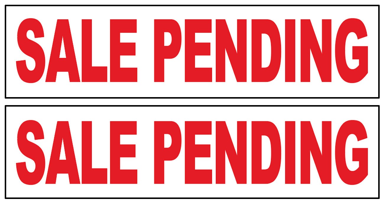 2 Pack 6×24 Inch SALE PENDING Real Estate Rider Corrugated Plastic Sign wrb