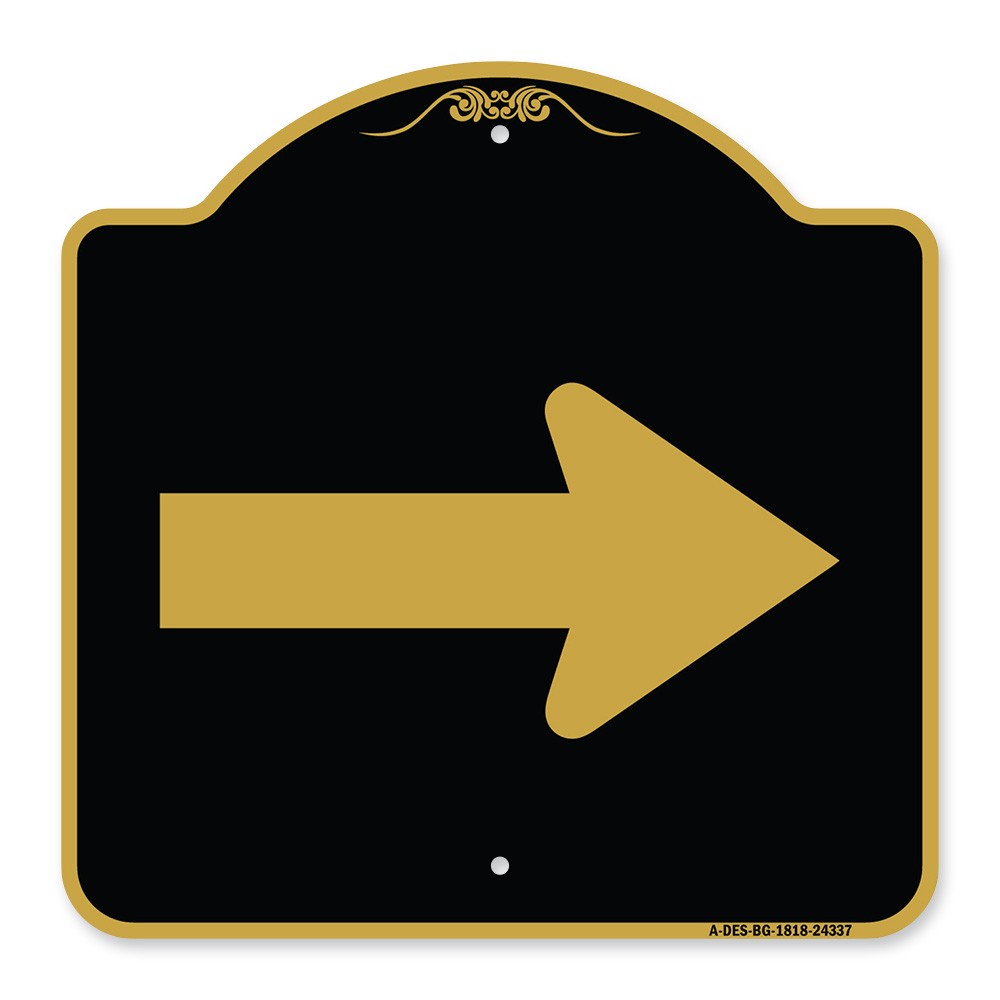 Designer Series – Arrow (Green) Heavy Gauge Aluminum Architectural Sign