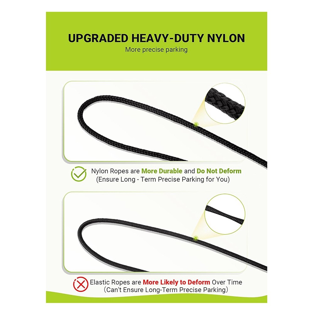 2 Packs Tennis Garage Parking Aid with Non-Elastic String, Precise Garage9778
