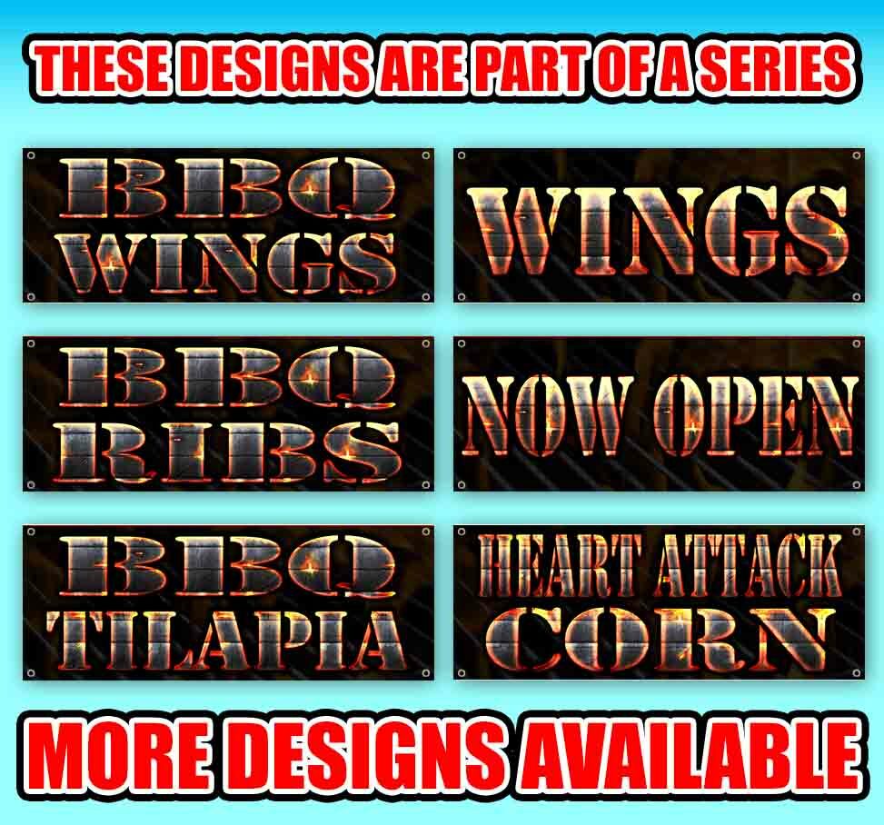 BBQ RIBS Advertising Vinyl Banner Flag Sign Many Sizes USA
