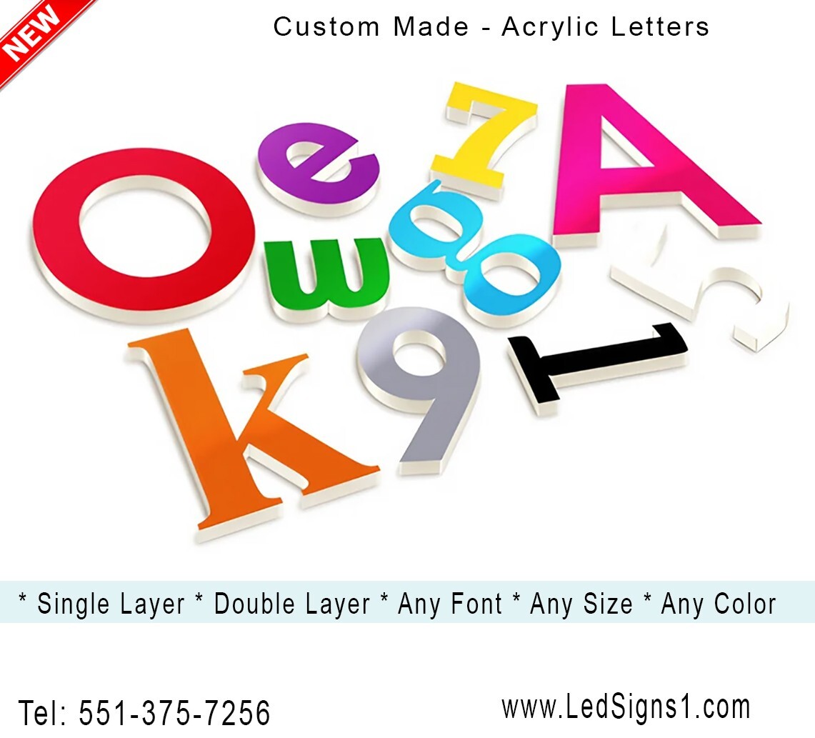Custom Made Laser cut Acrylic Letters – Business Signage 2 Layer