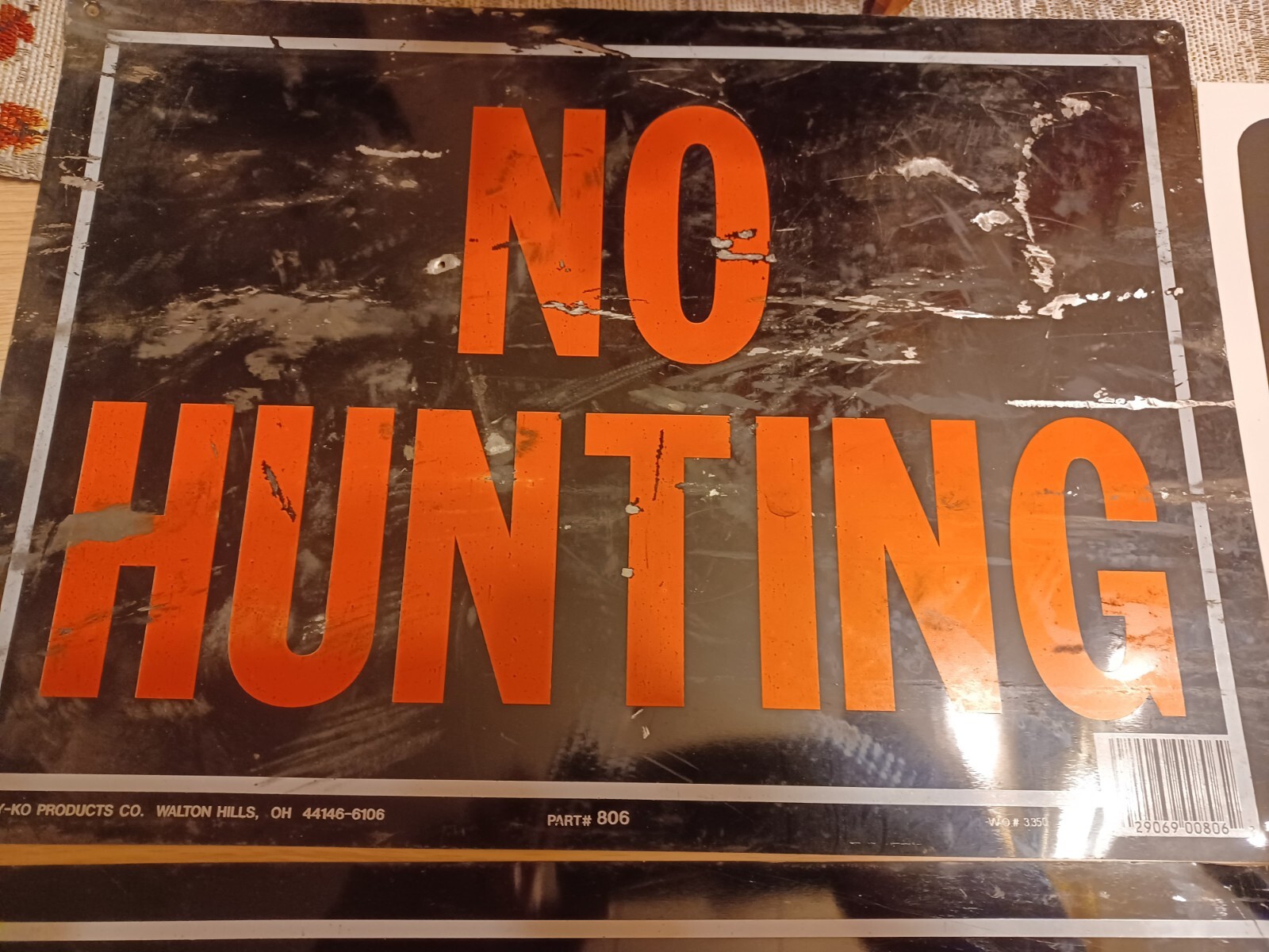 Lot of 13 HY-KO Products ”NO HUNTING/TRESPASSING Metal(10) & Plastic Signs(3)