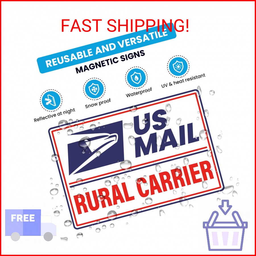 (3 Pack) U.S. Mail Delivery Driver Magnetic Signs U.S. Rural Delivery Carrier Ma
