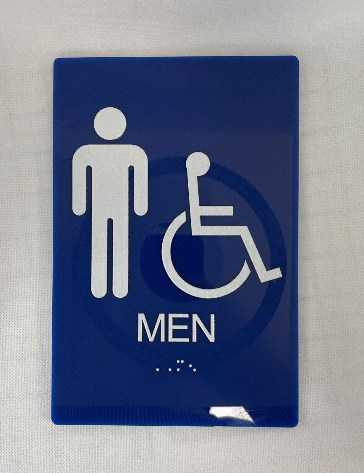 ADA / Braille Compliant Acrylic Restroom Signs, 6″X9″”, 12″ Round , 11″ Triangle