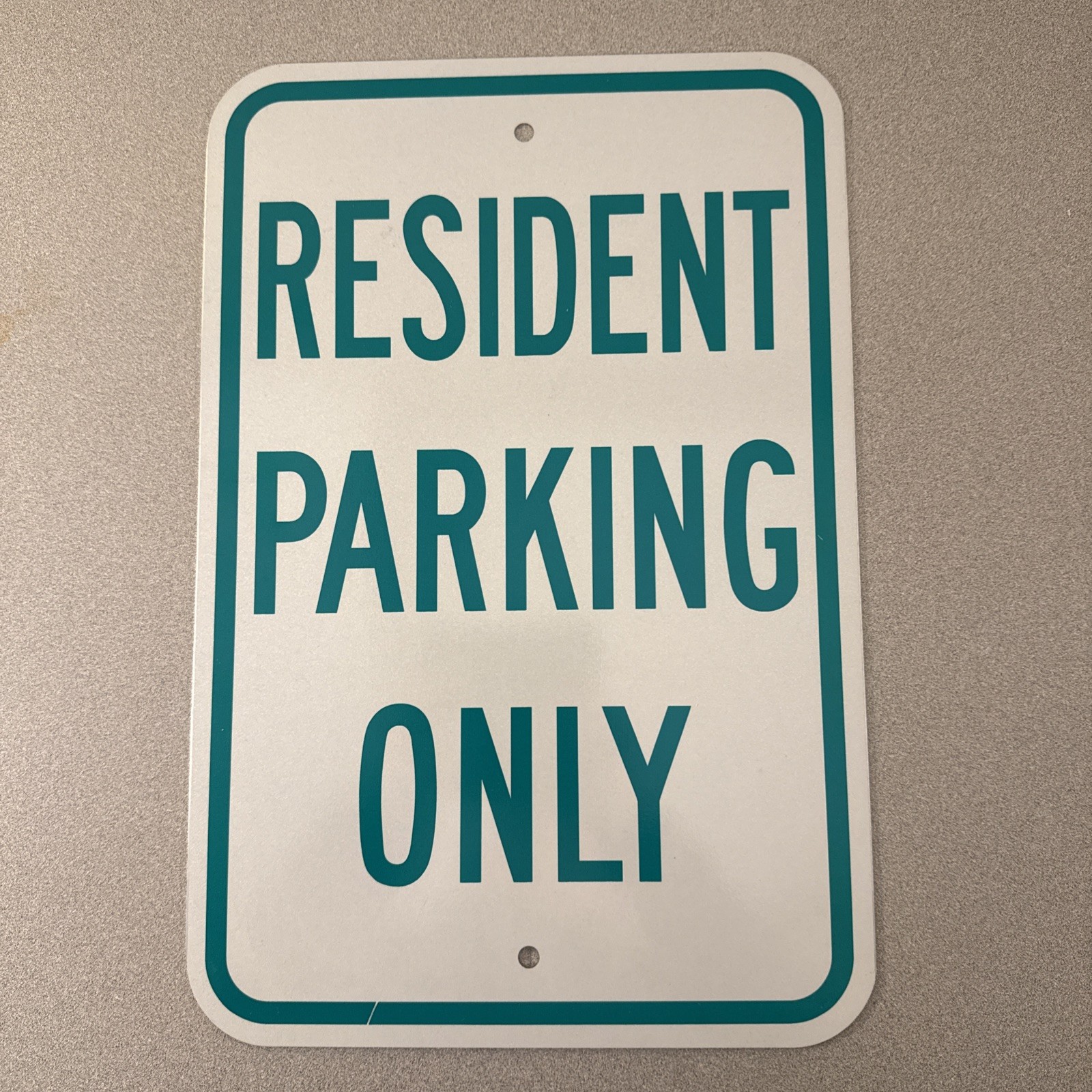 Resident Parking Only Heavy Gauge Aluminum Parking Sign Rust Proof