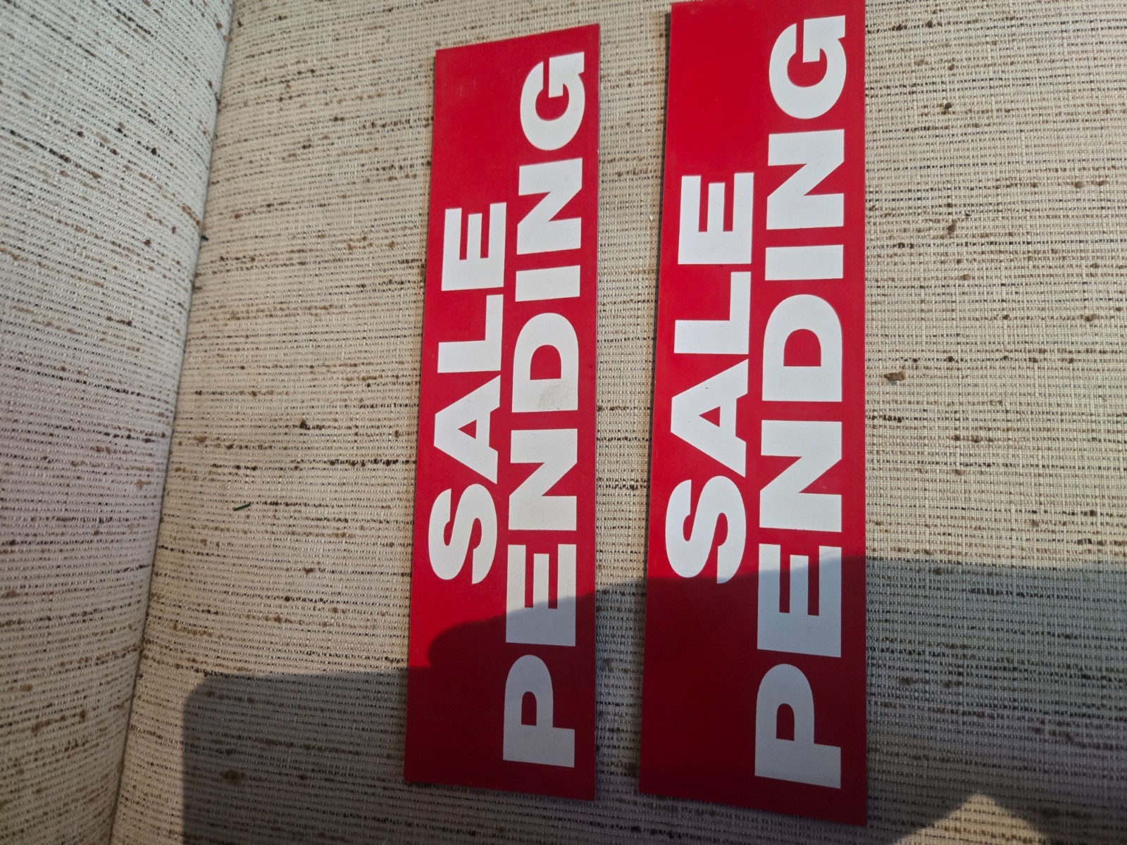2 SALE PENDING Magnetic Real Estate Sign Rider for Metal Yard Agent Broker Sign