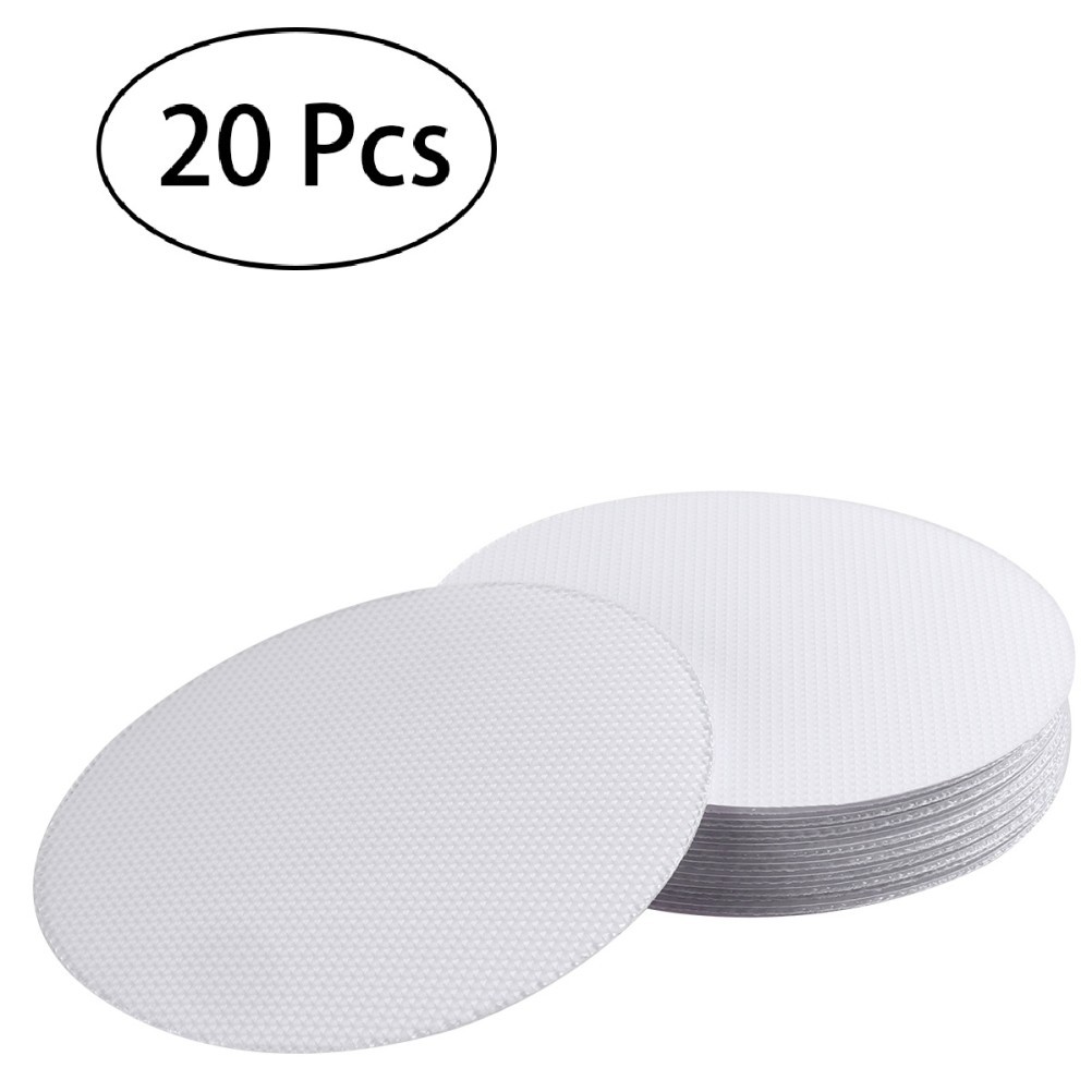 20Pcs Reusable Anti Slip Tape White Peva Bathroom Tub Safety Discs
