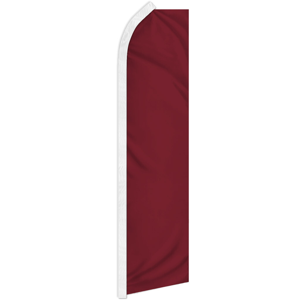 Solid Burgundy Swooper Flutter Feather Advertising Flag Solid Dark Red Flag