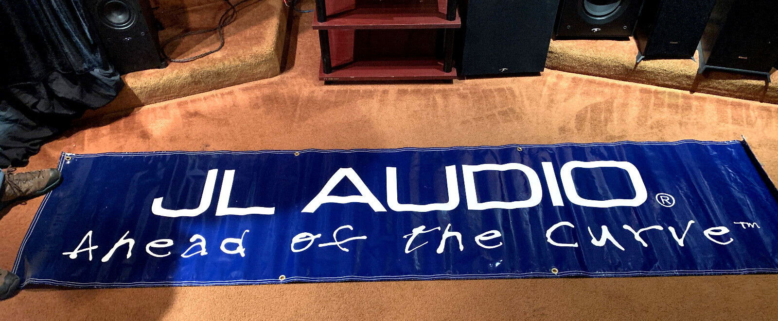 JL Audio “Ahead of The Curve” Pro Vinyl Banner 8 X 2 FT.