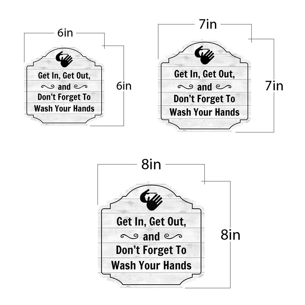 Heritage Plus Get In Get Out and Don’t Forget to Wash Your Hands Wall/Door Sign