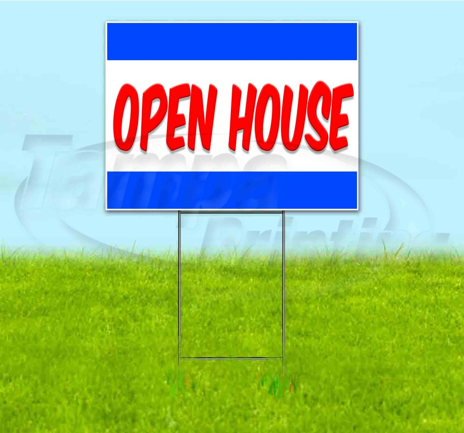OPEN HOUSE 18×24 Yard Sign WITH STAKE Corrugated Bandit USA BUSINESS