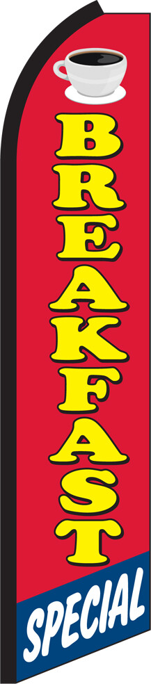 Breakfast Special Swooper Flag Feather Super Bow Banner