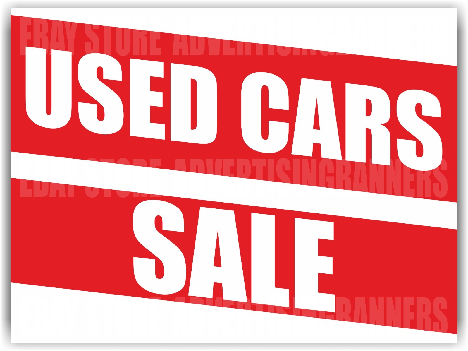 USED CAR SALE Yard Sign with H-Stakes Service AUTOS USADOS Auto Body Car Sale