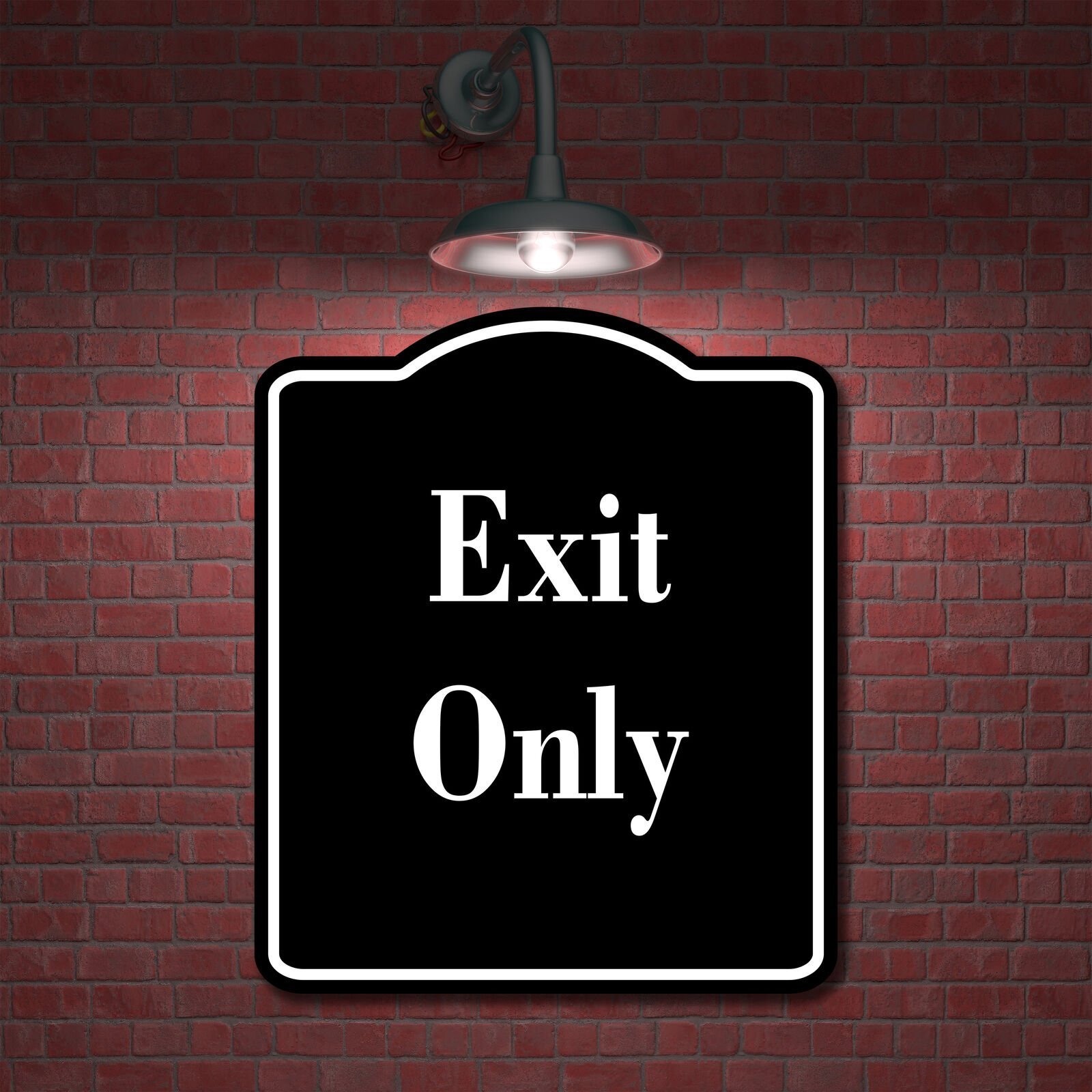 Exit Only BLACK Aluminum Composite Sign