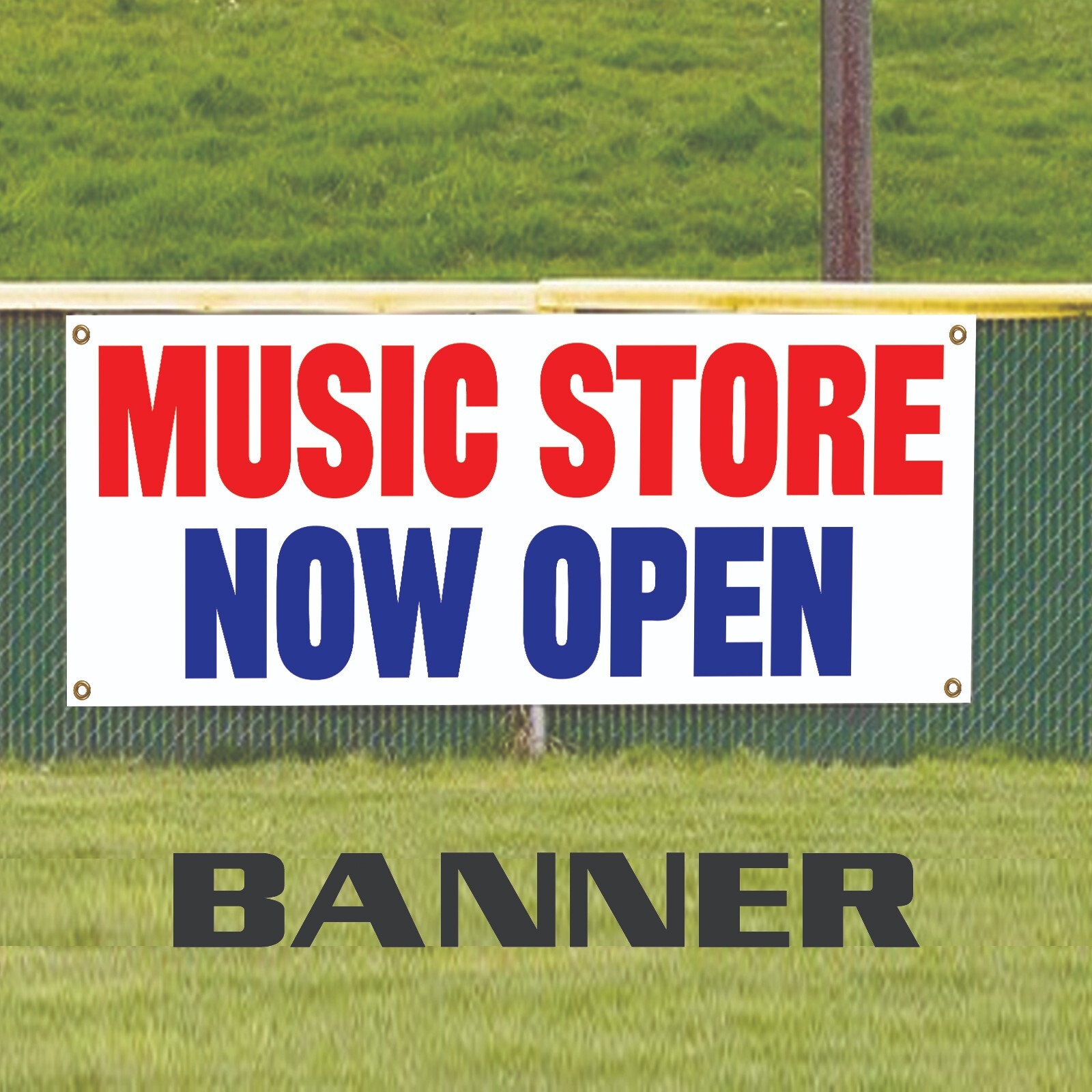 Music Store Now Open Vinyl Banner Advertise Display Outdoor Printed Flag Banner