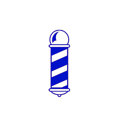 Barbers Pole Shop Sign Hair Salon Haircut Window Wall Store Front Decal Sticker