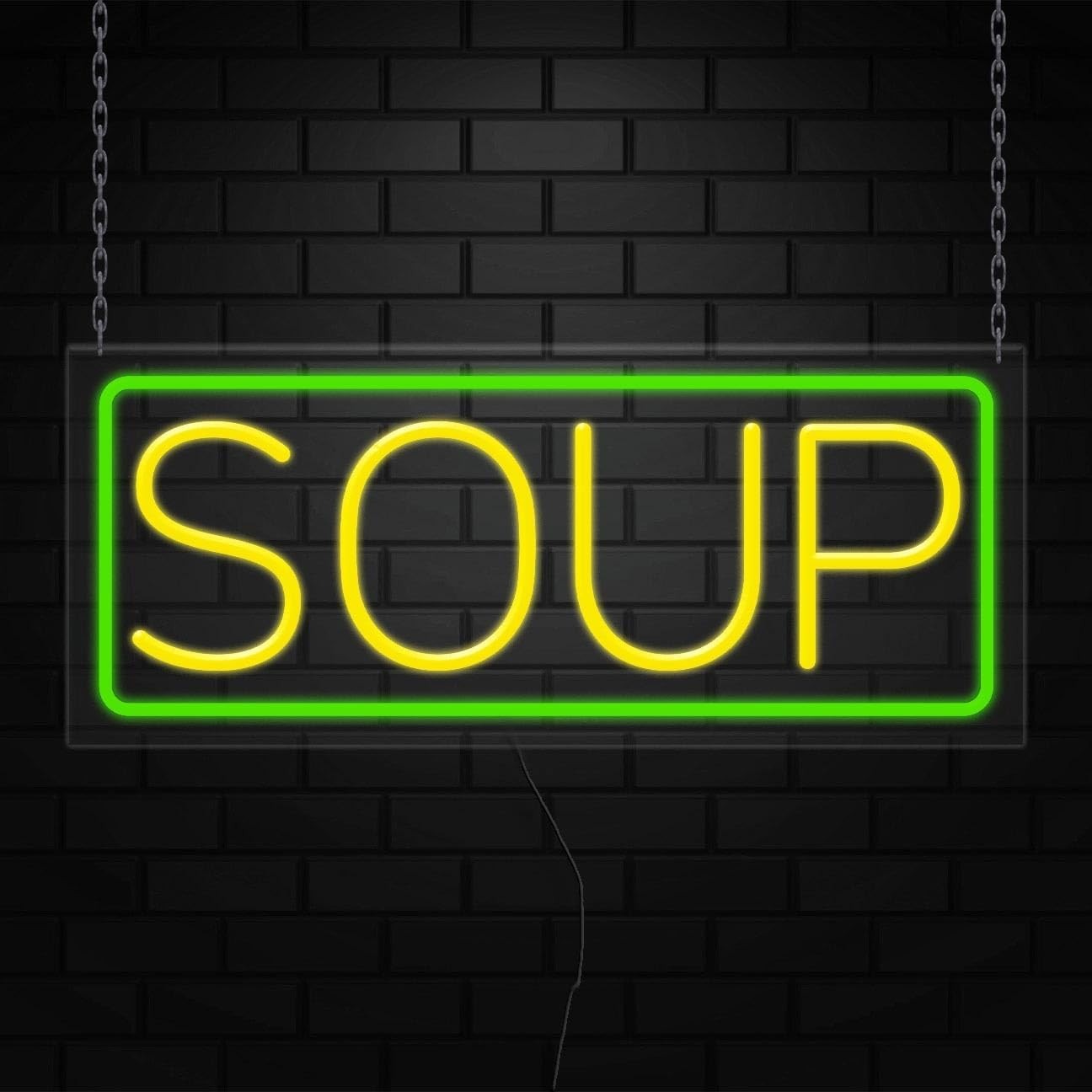 Soup Neon Sign for Retail Displays | LED Flex Neon | 24″W x 10″H x 1″D