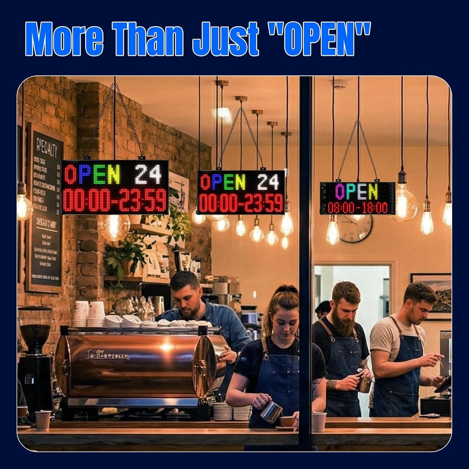 Versatile 11x5in LED Display Sign with Custom Text – Perfect for Stores & Bars