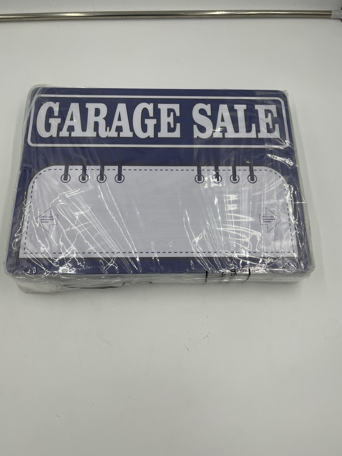 GARAGE SALE Signs Blue 12 Piece Durable Weather Resi 16 X 12X 1, With 24 Stakes