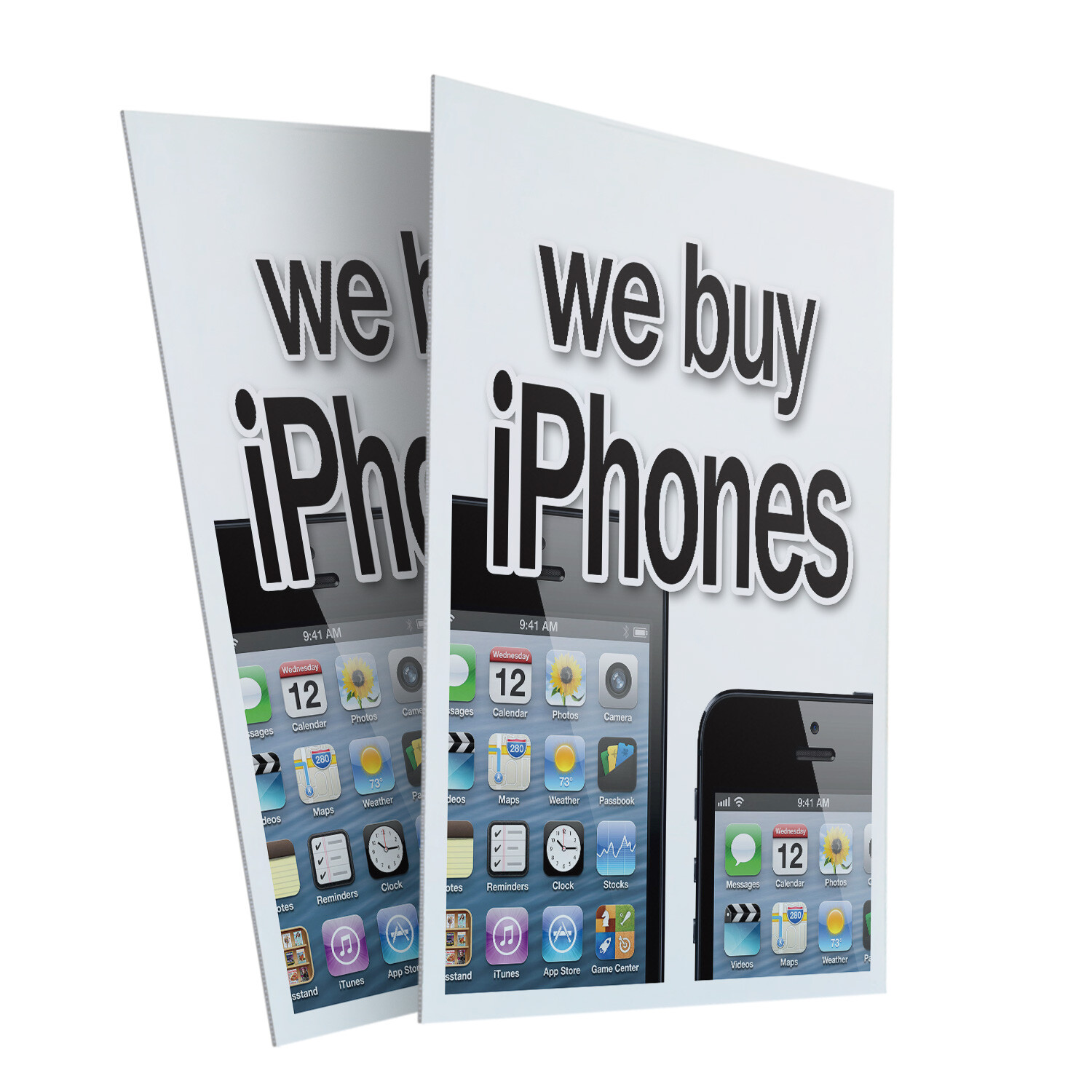 A-frame Sidewalk We Buy Iphones 24″ x 36″ Double Sided A-Frame Sidewalk Sign