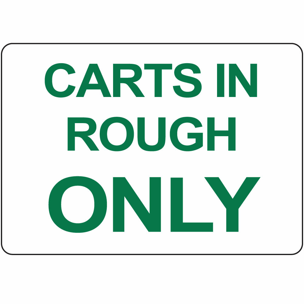 Horizontal Metal Sign Multiple Sizes Carts in Rough Only Park and Campground