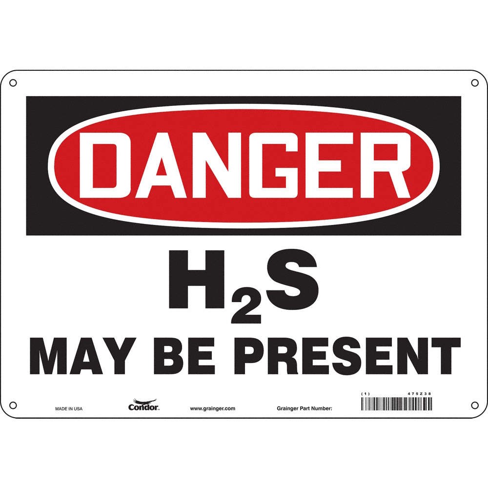 CONDOR 475Z38 Safety Sign,10 inx14 in,Aluminum 475Z38
