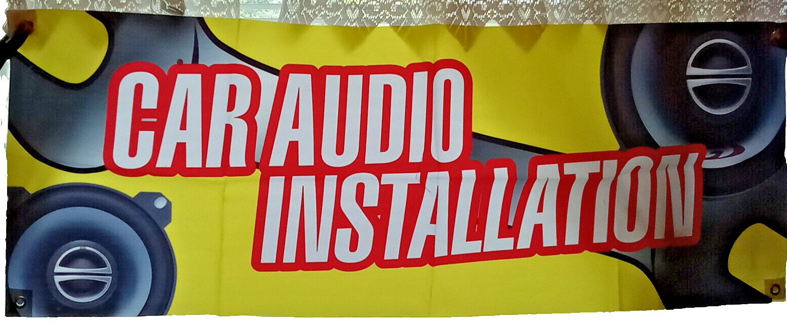 CAR AUDIO INSTALLATION Vinyl Banner Sign 18″X48″