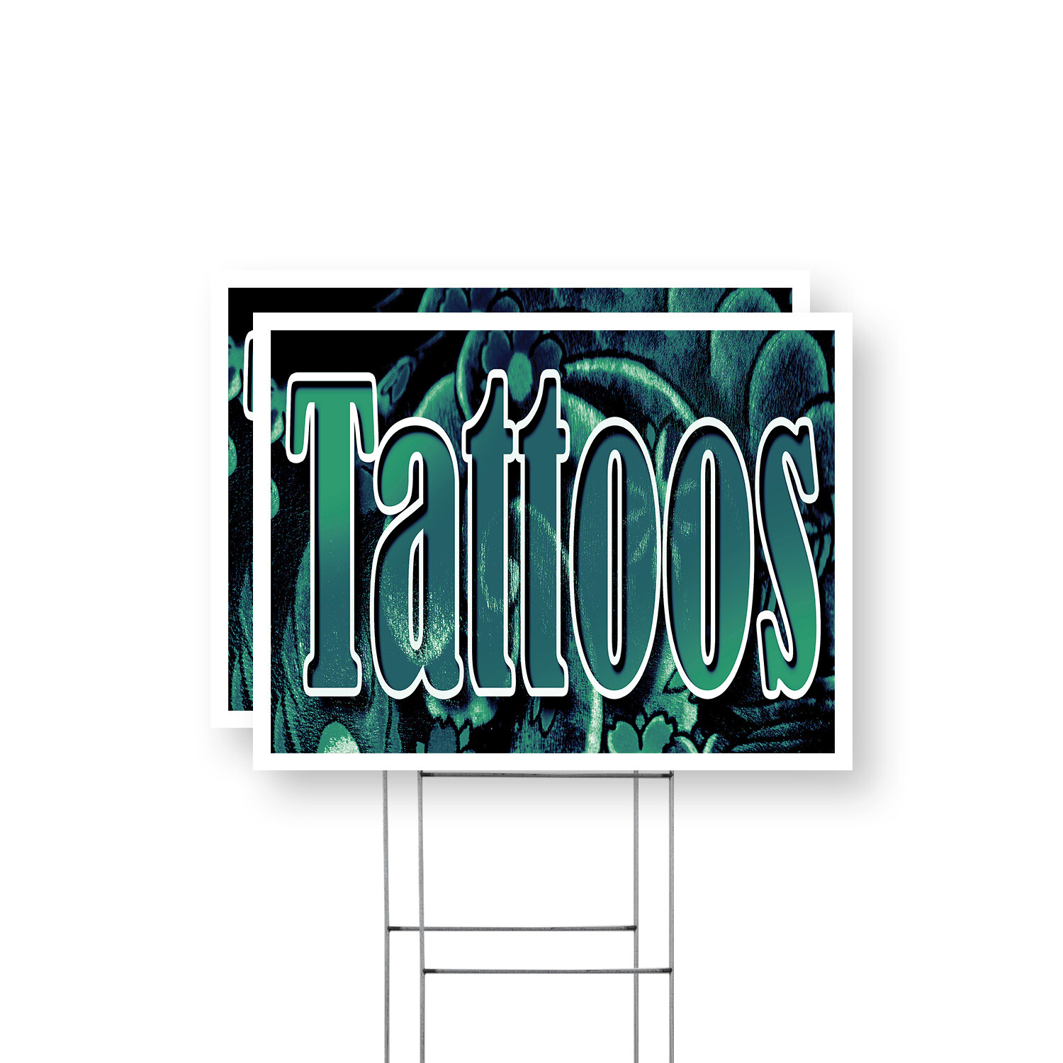 Tattoos Yard Sign Professional Services, Artistic Designs, Clear Messaging