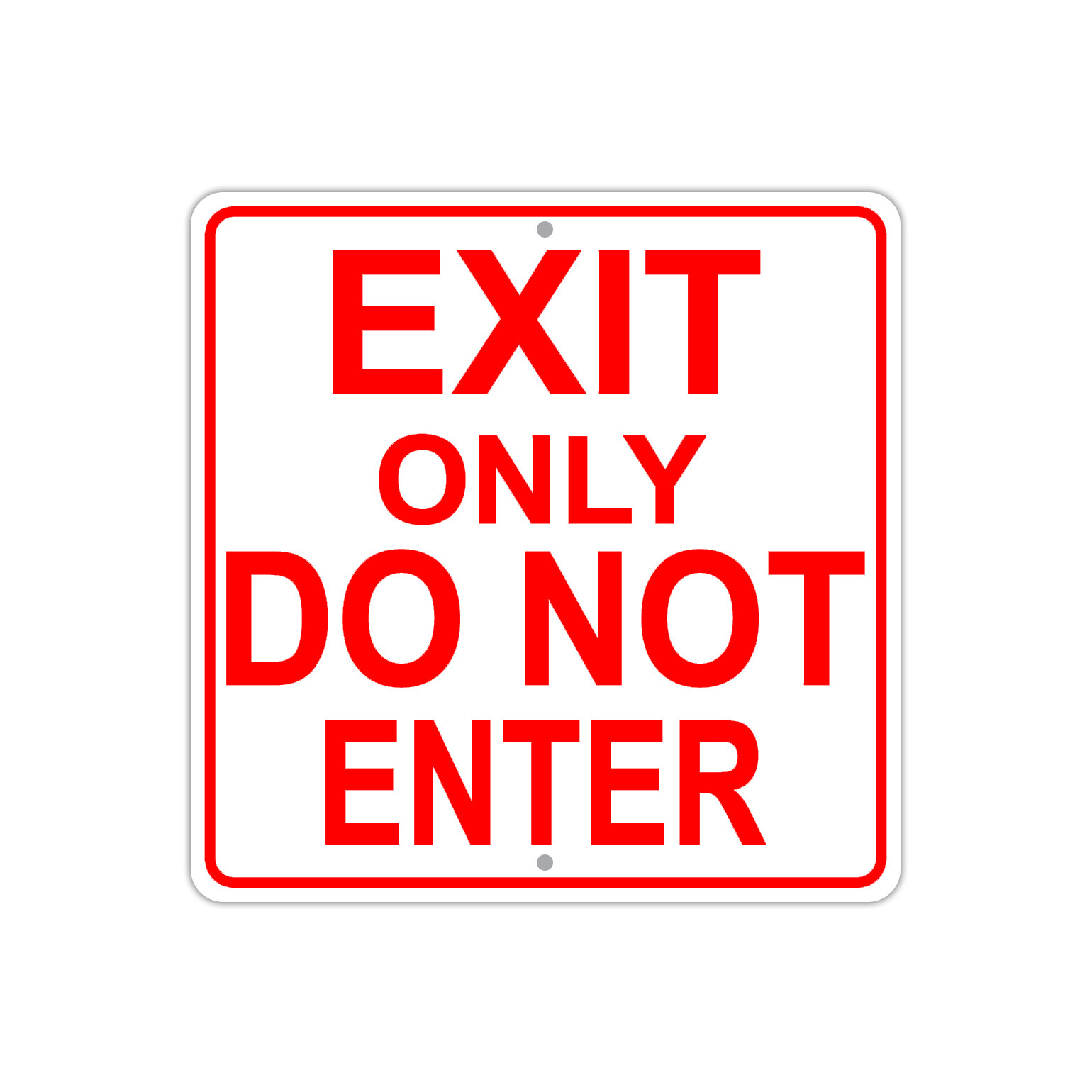 Exit Only Do Not Enter No Entry 12″x12″ Portable Novelty Aluminum Metal Sign