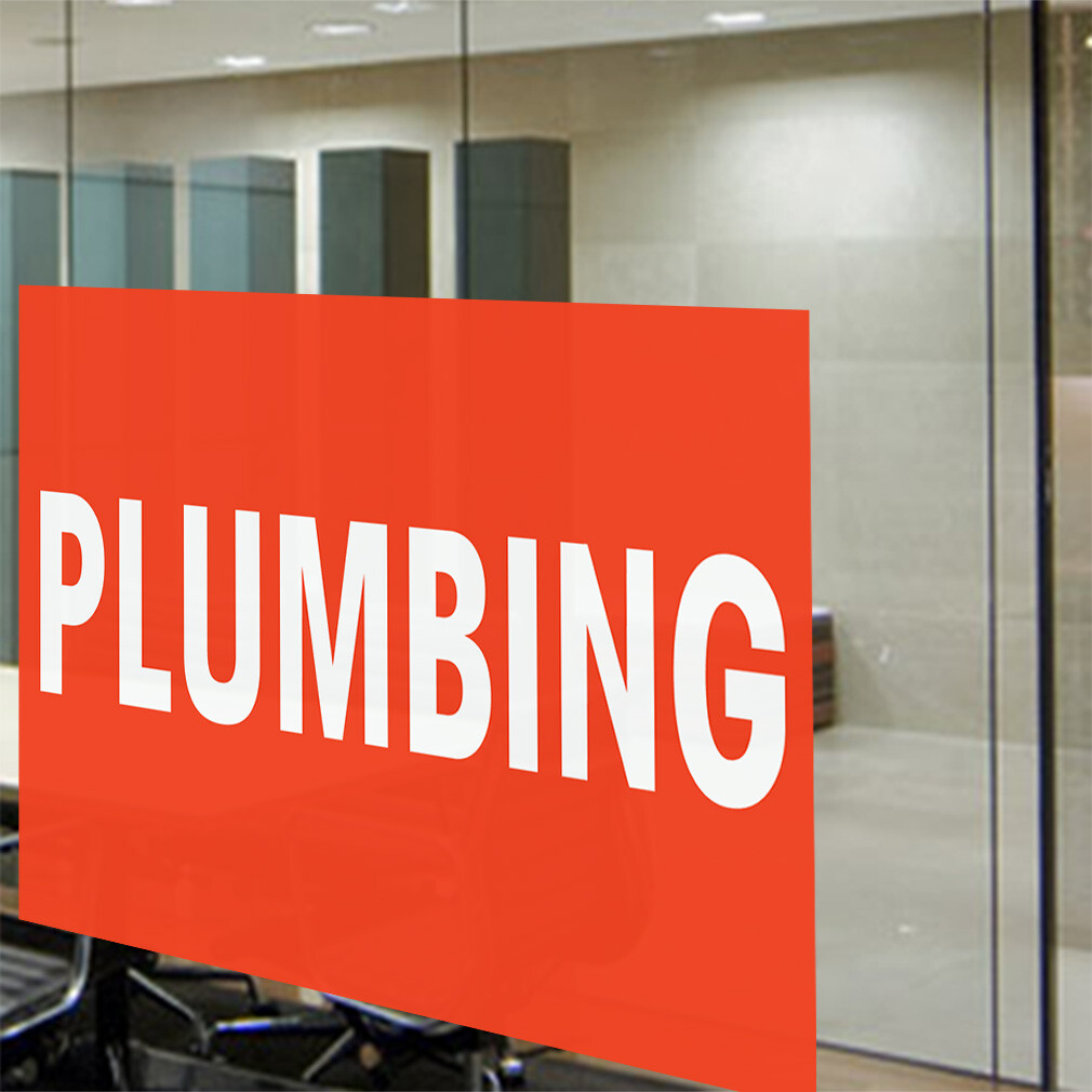 Decal Stickers Plumbing Outdoor Advertising Printing Vinyl Store Sign Label