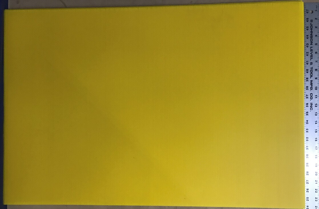 100 Yellow Signs Panel 36” X 24” x4mm Corrugate Plastic Flute 24” Pkg 100 Pack