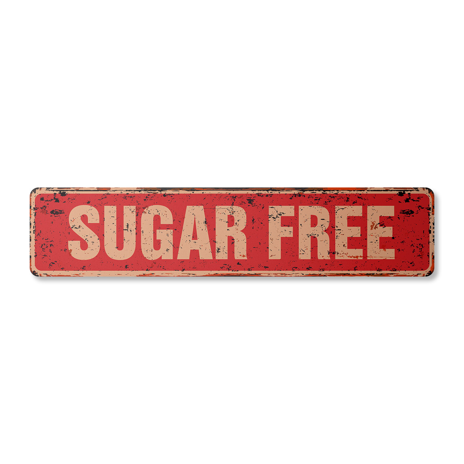 SUGAR FREE Vintage Street Sign lifestyle diet nutrition artificial sweetener