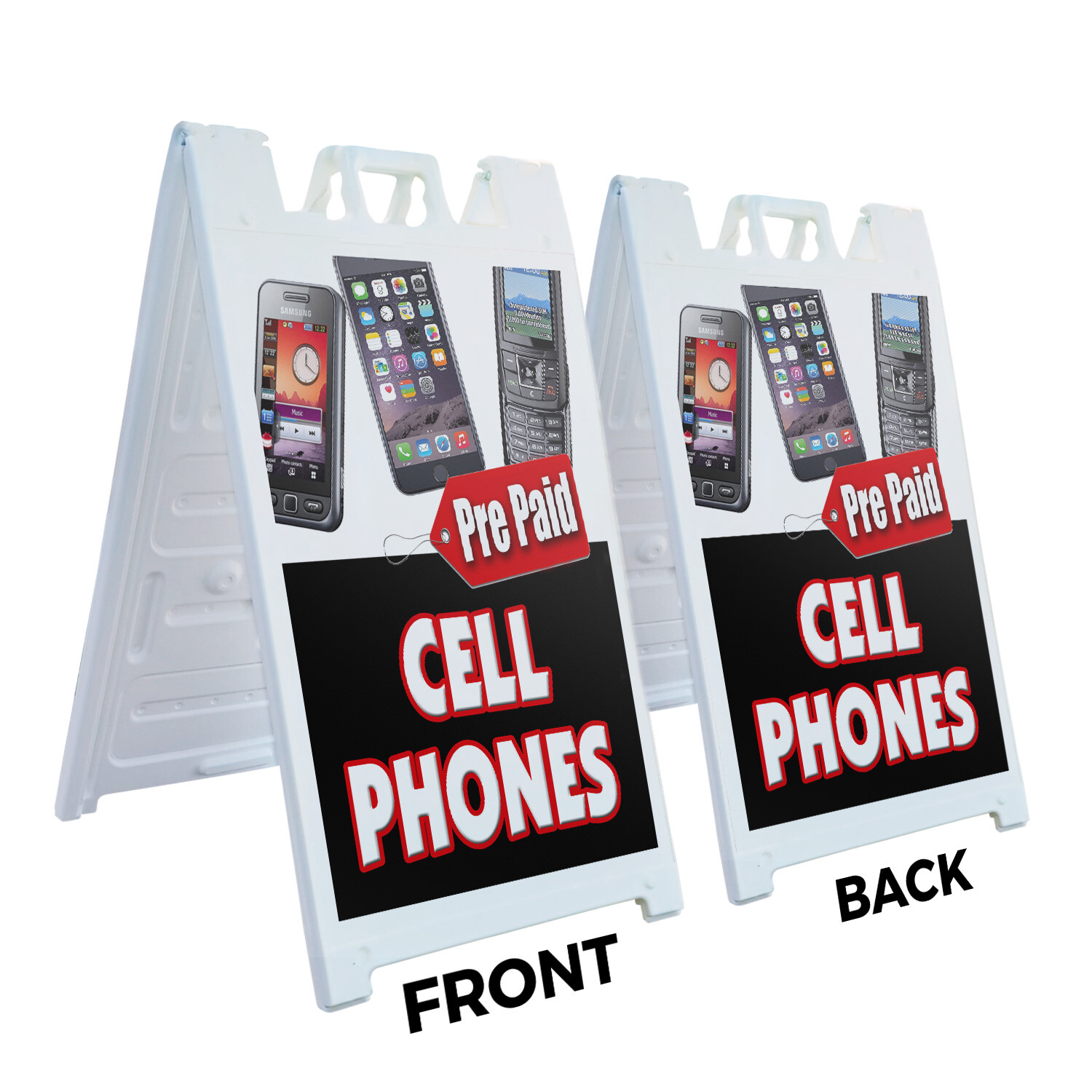 A-frame Sidewalk Prepaid Cell Phones 24″ x 36″ Double Sided A-Frame Sidewalk Sig