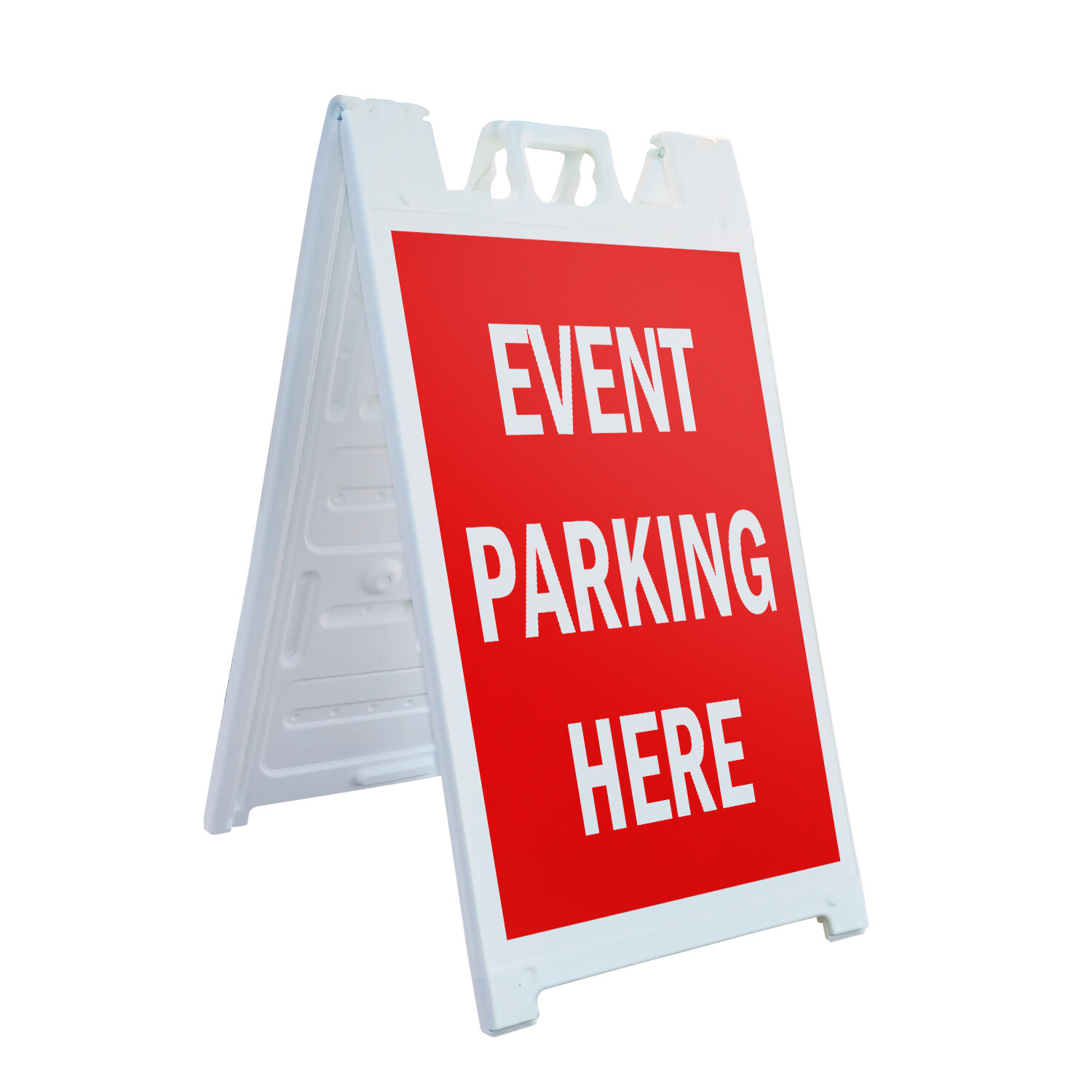 A-frame Sidewalk Event Parking Here 24″ x 36″ Double Sided A-Frame Sidewalk Sign